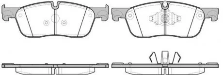 Колодки гальмівні передні Discovery Sport 2,0-2,2 14-, Range Rover Evoque 2,0-2,2 11- REMSA 1633.10