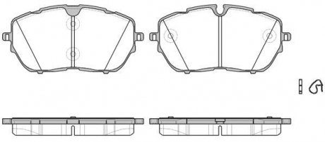 Колодки гальмівні передні 308 II 2.0 GT BlueHDi 180 14-21, 508 II 2.0 BlueHDI 160 18- REMSA 165400