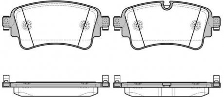 Колодки гальмівні задні. AUDI A4/A5/Q5/Q7 15- REMSA 166908