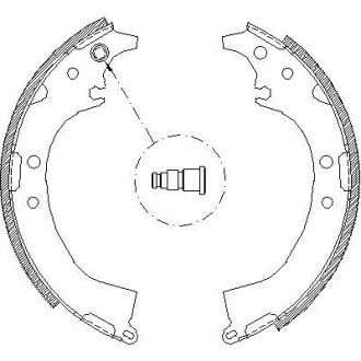 Фото 1 - гальмівні колодки (набір) REMSA 408500 Гальмівні колодки (набір) REMSA 408500 (фото 1)