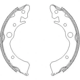 Колодки гальмівні барабанні CIVIC 1. 3,1.5,1.6 84-91 180X31 REMSA 409600