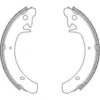 Колодки гальмівні барабанні задн. LADA VAZ-2108-09 RENAULT Rapid 1,1-1,9 REMSA 412900