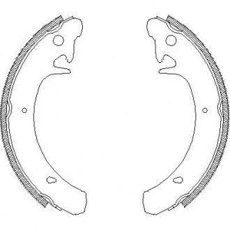 Колодки гальмівні барабанні задн. LADA VAZ-2108-09 RENAULT Rapid 1,1-1,9 REMSA 412900