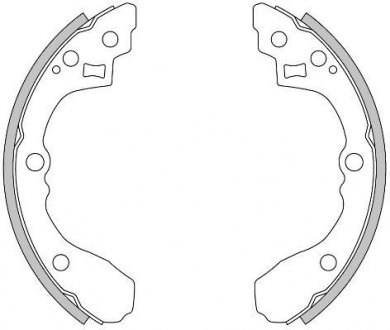 Колодки гальмівні барабанні задн. Rio 00- REMSA 427500