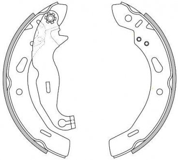 Колодки гальмівні (задні) Ford Fiesta 08- (барабанні) (200x32) REMSA 427800 (фото 1)