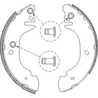 Колодки гальмівні барабанні задн. FORD Transit 2,0/2,5 94-00 (254*50мм) REMSA 430500