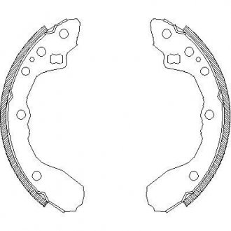 Колодки гальмівні барабанні 626 1.6 83-12 /87 200X26 REMSA 434400