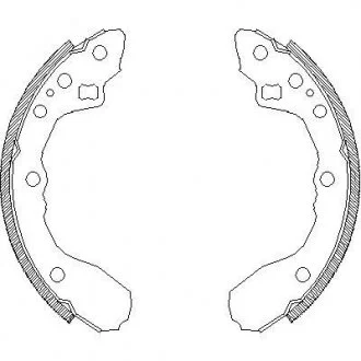 Колодки гальмівні барабанні 626 1.6 83-12 /87 200X26 REMSA 434400
