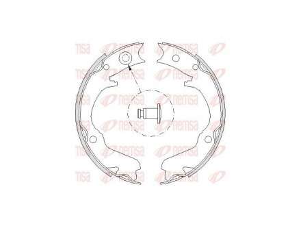 Колодка ручного тормоза Subaru Forester -07 REMSA 4734.00