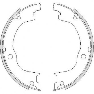 Гальмівні колодки ручного гальма REMSA 474900
