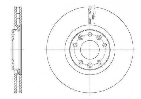Диск гальмівний передній PEUGEOT RCZ -15 REMSA 6162810