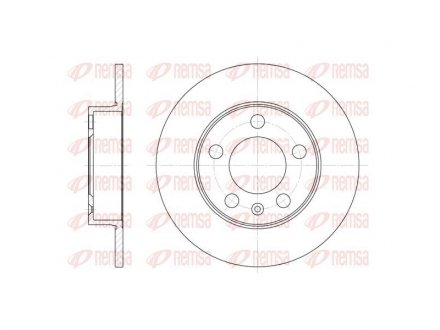 Диск гальмівний задній Golf,Skoda Fabia,Octavia,Seat REMSA 654700