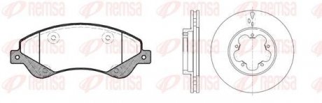 Комплект тормозов, дисковый тормозной механизм REMSA 81251.00