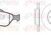Комплект тормозов, дисковый тормозной механизм 876600 REMSA