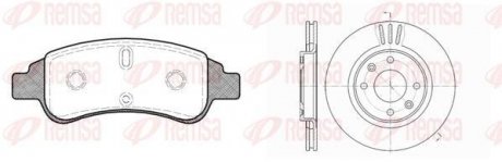 Комплект гальм, дисковий гальмівний механізм REMSA 884002