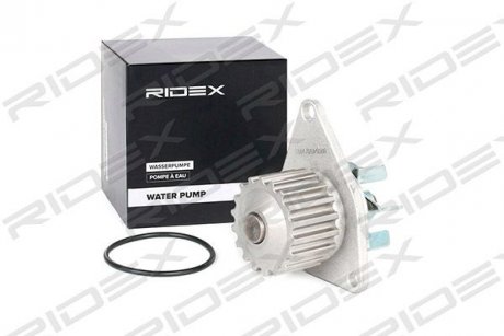 Помпа води Citroen C2/C3/Berlingo/Nemo/Peugeot Partner/206/207/306/307/Bipper 1.1/1.4i 96- (18z) RIDEX 1260W0108
