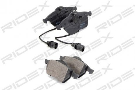 Колодки гальмівні (передні) Audi A4/A6/VW Passat 96-05 (Continenta) (з датчиками) RIDEX 402B0034