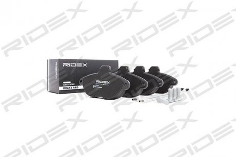 Колодки гальмівні (передні) Citroen Jumpy/Fiat Scudo/Ulysse/Peugeot Expert/806 95-06 (+датчики) RIDEX 402B0307
