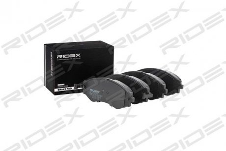 Колодки гальмівні (передні) Daewoo Lanos/ Nubira 1.6-2.2 97- (Akebono) RIDEX 402B0368