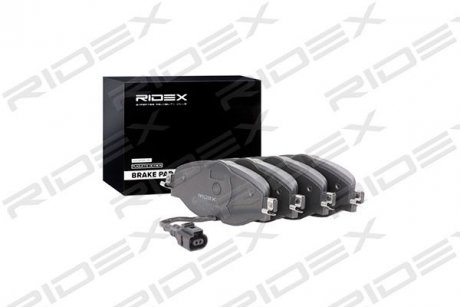Колодки тормозные (передние) Audi A3/Q2/Q3/Seat/Skoda Octavia/Kodiaq/VW Golf/Passat B8 12- (+датчик) RIDEX 402B0587