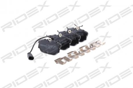 Колодки гальмівні (задні) VW T4 1.8-2.8 90-03 R15 (Lucas) Q+ (з датчиком) RIDEX 402B1193
