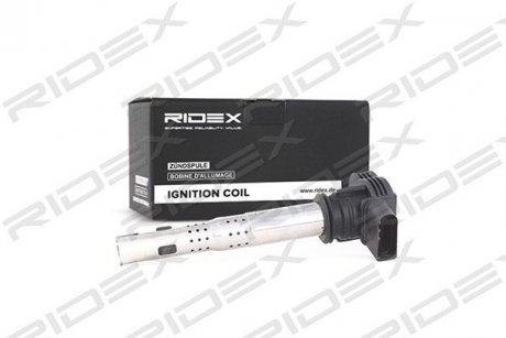 Катушка зажигания Audi A3/A4/A5/A6/Q3/Q5/Skoda Octavia II/VW Golf/Jetta/Passat/T5/T6 04- (HÜCO) RIDEX 689C0019