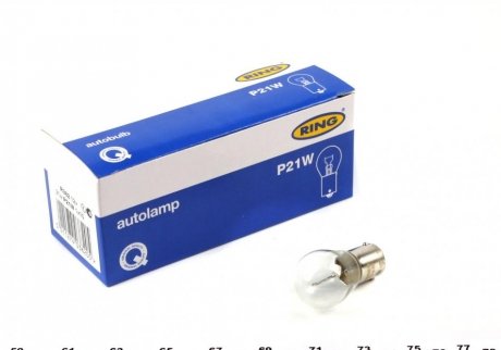 Автолампа P21W BA15s 21 W прозрачная Ring R382