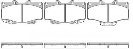 Тормозные колодки, дисковый тормоз (набор) ROADHOUSE 231504