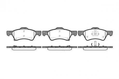 Гальмівні колодки, дискове гальмо (набір) ROADHOUSE 281002