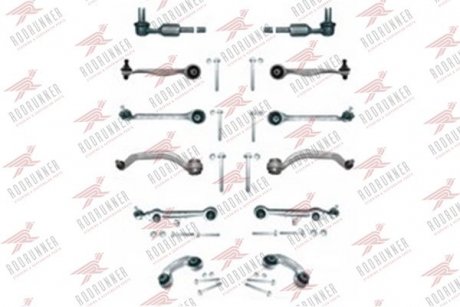 Комплект важелів підвіски (передньої) Audi A4 94-00/A6 97-05/VW Passat B5 00-05 (тонкий палец/повний) RODRUNNER KTA566