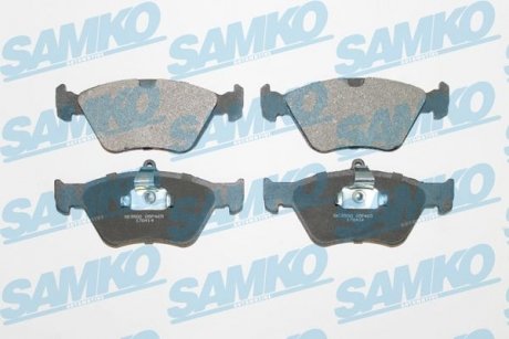 Тормозные колодки, дисковый тормоз (набор) SAMKO 5SP465 (фото 1)