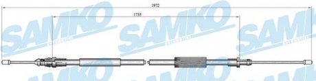 Трос ручного гальма.r. XSARA PICASSO /P 1948/1735 SAMKO C0107B