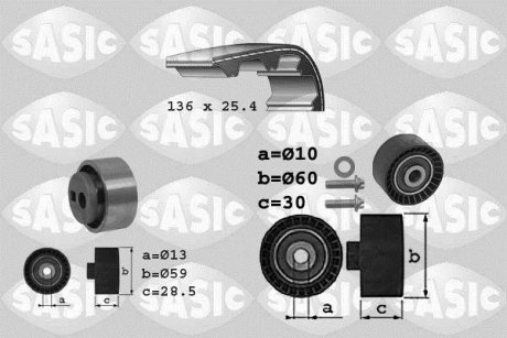 Ремінь ГРМ (набір) SASIC 1750005