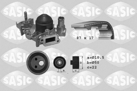 Насос води + комплект зубчатого ремня SASIC 3904009