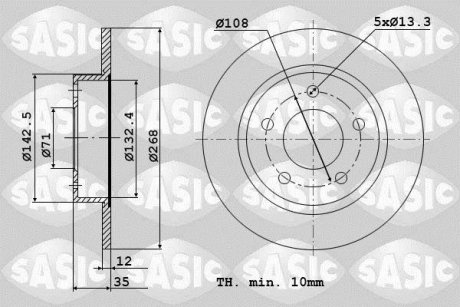 Cit C4 Picasso Peu 308 3008 SASIC 6100033