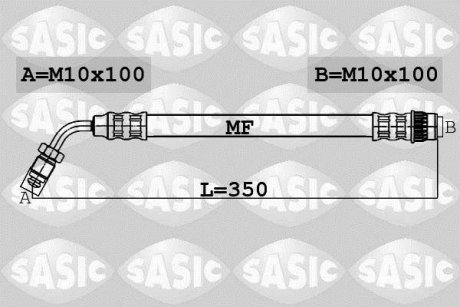 Шланг гальмівний SASIC 6604019