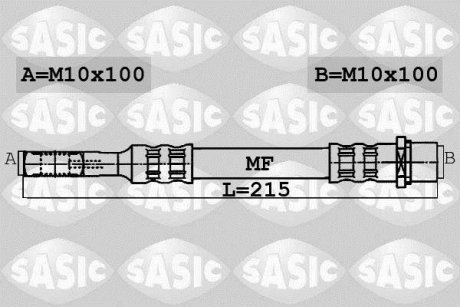 Шланг гальмівний SASIC 6606046