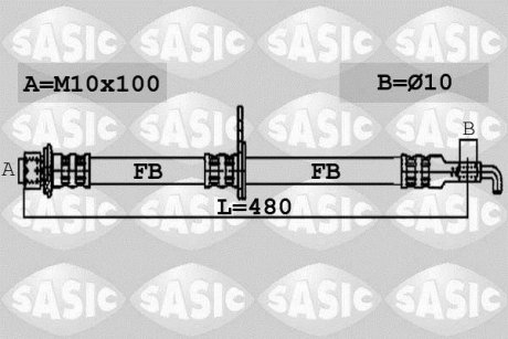 Шланг гальмівний SASIC 6606051