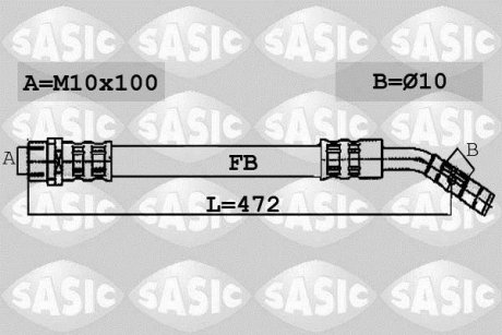 Шланг гальмівний SASIC 6606081