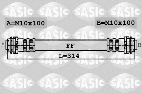 Шланг гальмівний SASIC 6606087