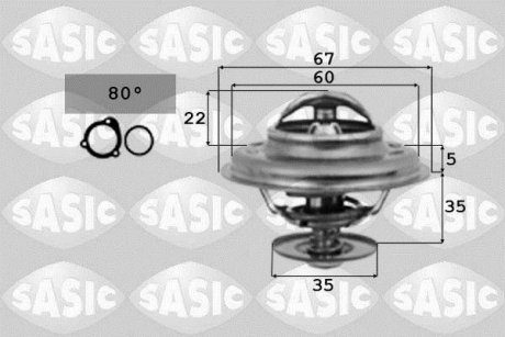 Термостат системи охолодження SASIC 9000337