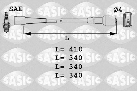 Дроти запалення, набір SASIC 9284001