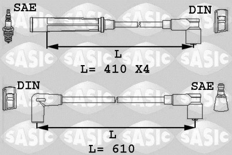 Дроти запалення, набір SASIC 9284009