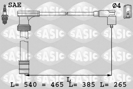 Проволока зажигания, набор SASIC 9286009