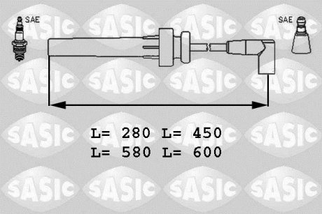 Дроти запалення, набір SASIC 9286014