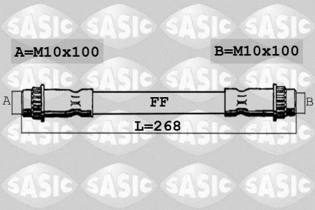 Шланг гальмівний SASIC SBH4064