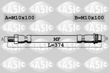 Шланг тормозной SASIC SBH4089