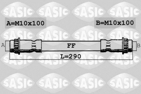 Шланг гальмівний SASIC SBH4090