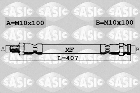 Шланг гальмівний SASIC SBH6312