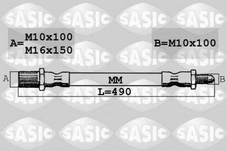 Шланг тормозной SASIC SBH6347